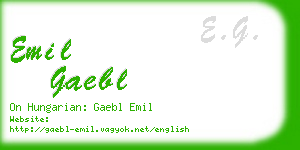 emil gaebl business card